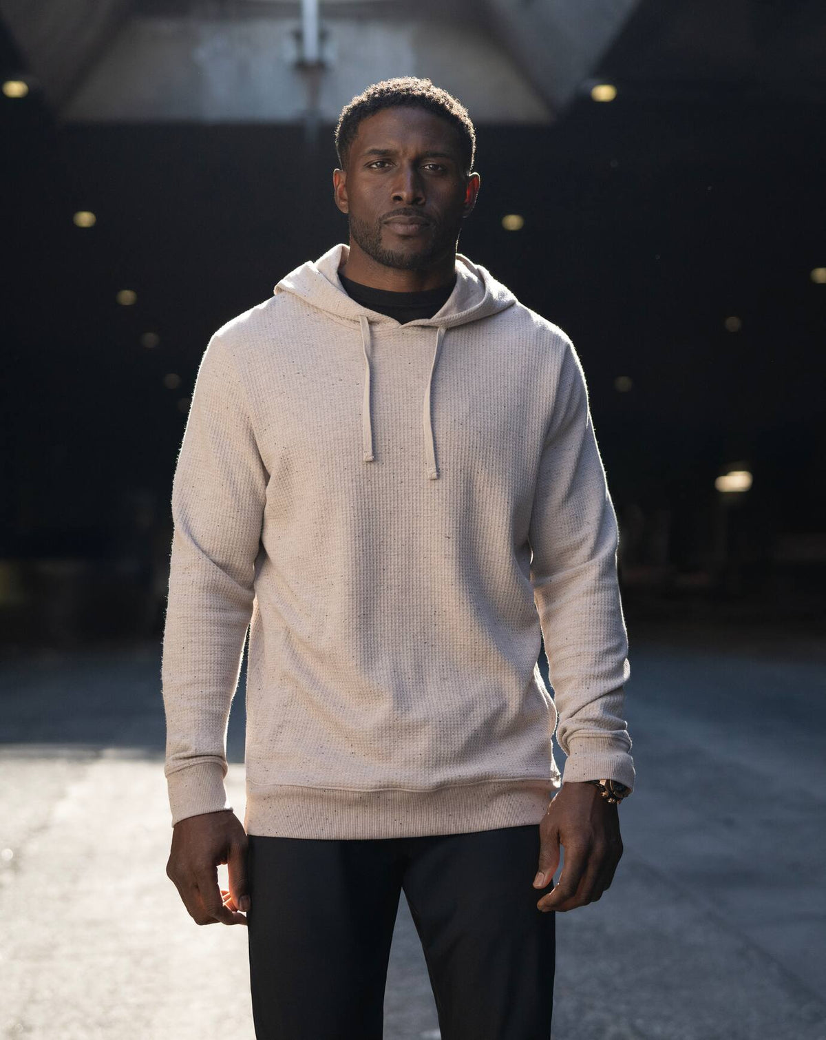 Cloud Waffle Hoodie Oxford Tan | Travis Mathew Recommended
