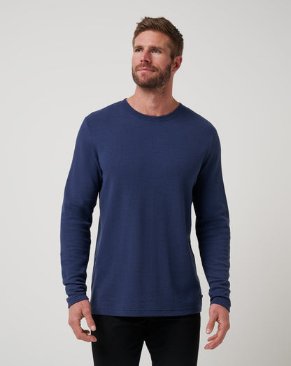 Cloud Waffle Crew Mood Indigo | Travis Mathew Exclusive
