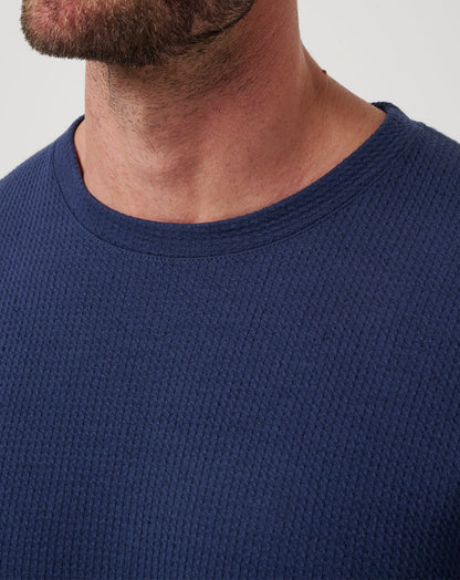 Cloud Waffle Crew Mood Indigo | Travis Mathew Exclusive