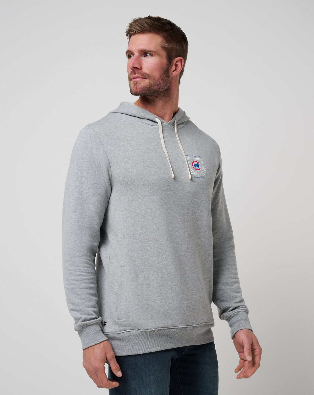 Chicago Cubs Stadium Hoodie Heather Grey | Travis Mathew Exclusive