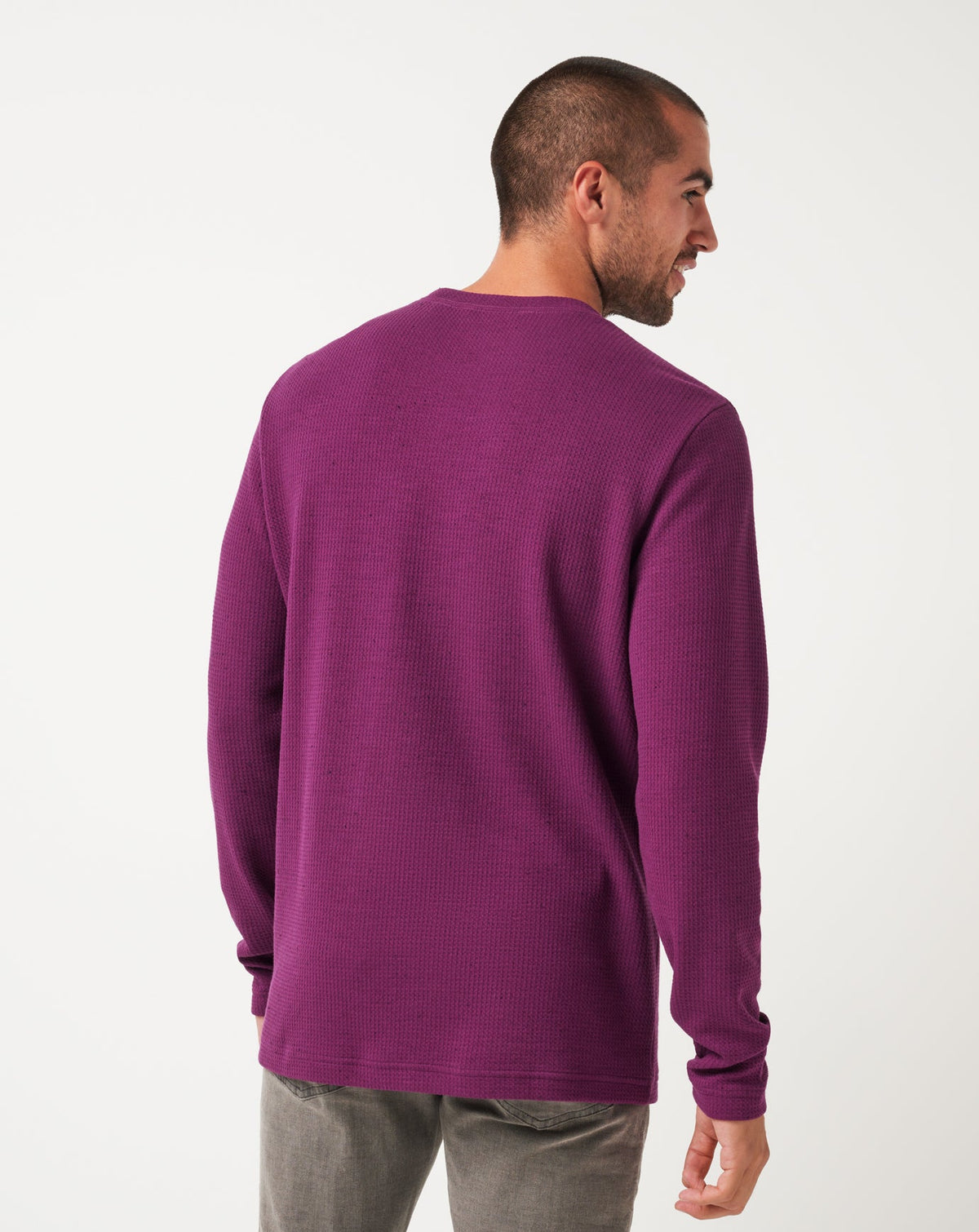 Burnley Cloud Waffle Crew Claret | Travis Mathew Popular