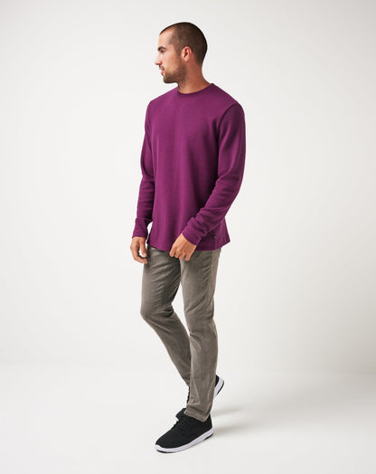 Burnley Cloud Waffle Crew Claret | Travis Mathew Popular