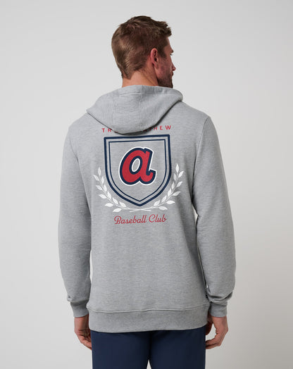 Atlanta Braves Stadium Hoodie Heather Grey | Travis Mathew Trusted