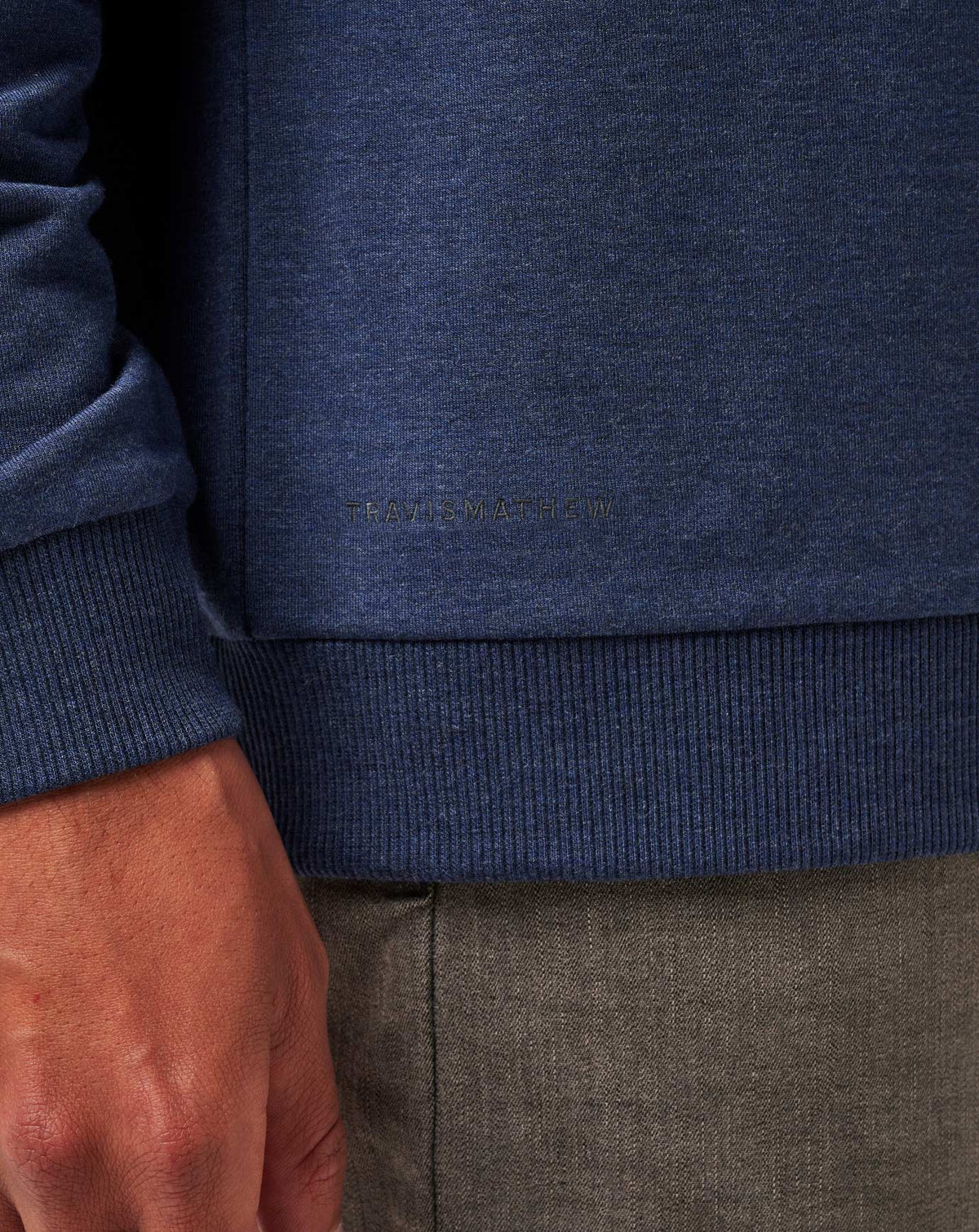 Amenities V-Neck Crew Heather Blue Nights | Travis Mathew Signature