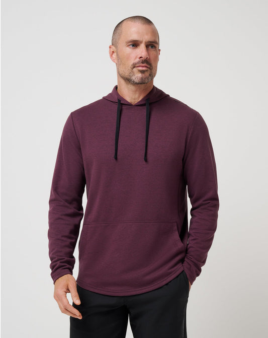 Upgraded Tech Hoodie Heather Mauve Wine | Travis Mathew Exclusive