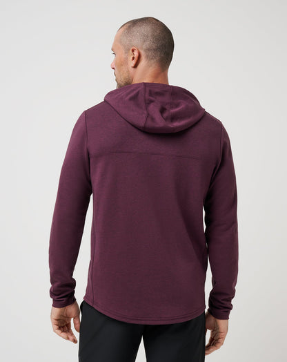 Upgraded Tech Hoodie Heather Mauve Wine | Travis Mathew Exclusive