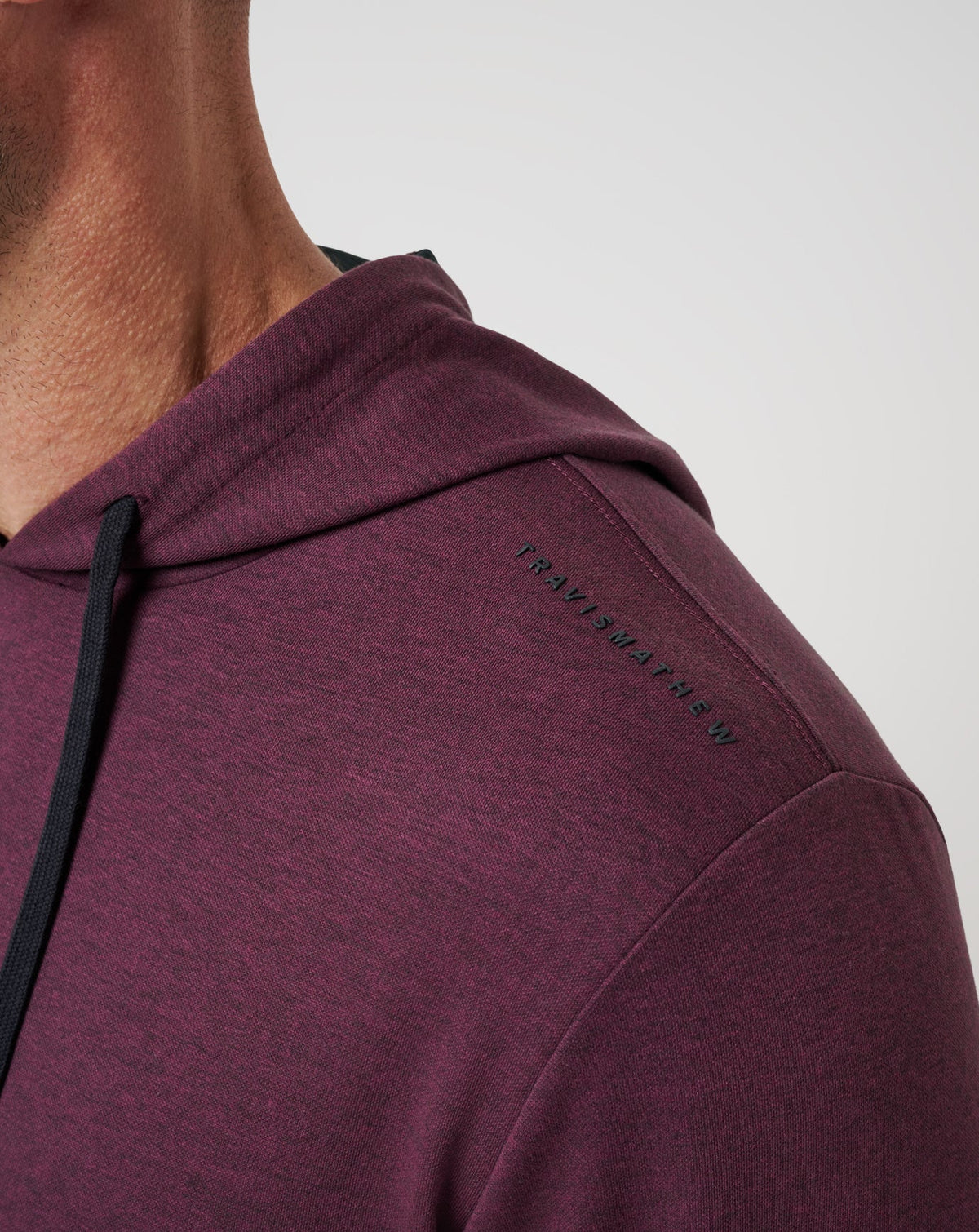 Upgraded Tech Hoodie Heather Mauve Wine | Travis Mathew Exclusive