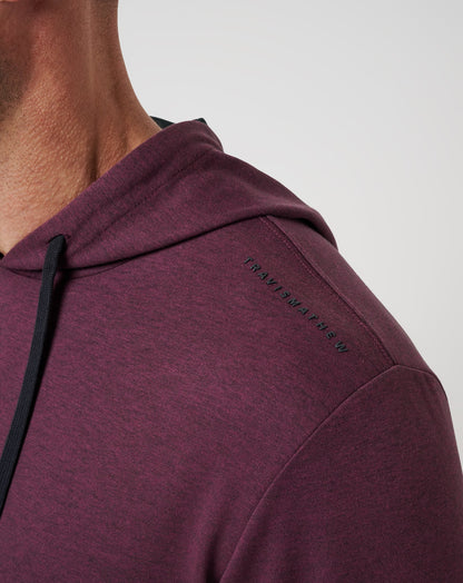 Upgraded Tech Hoodie Heather Mauve Wine | Travis Mathew Exclusive