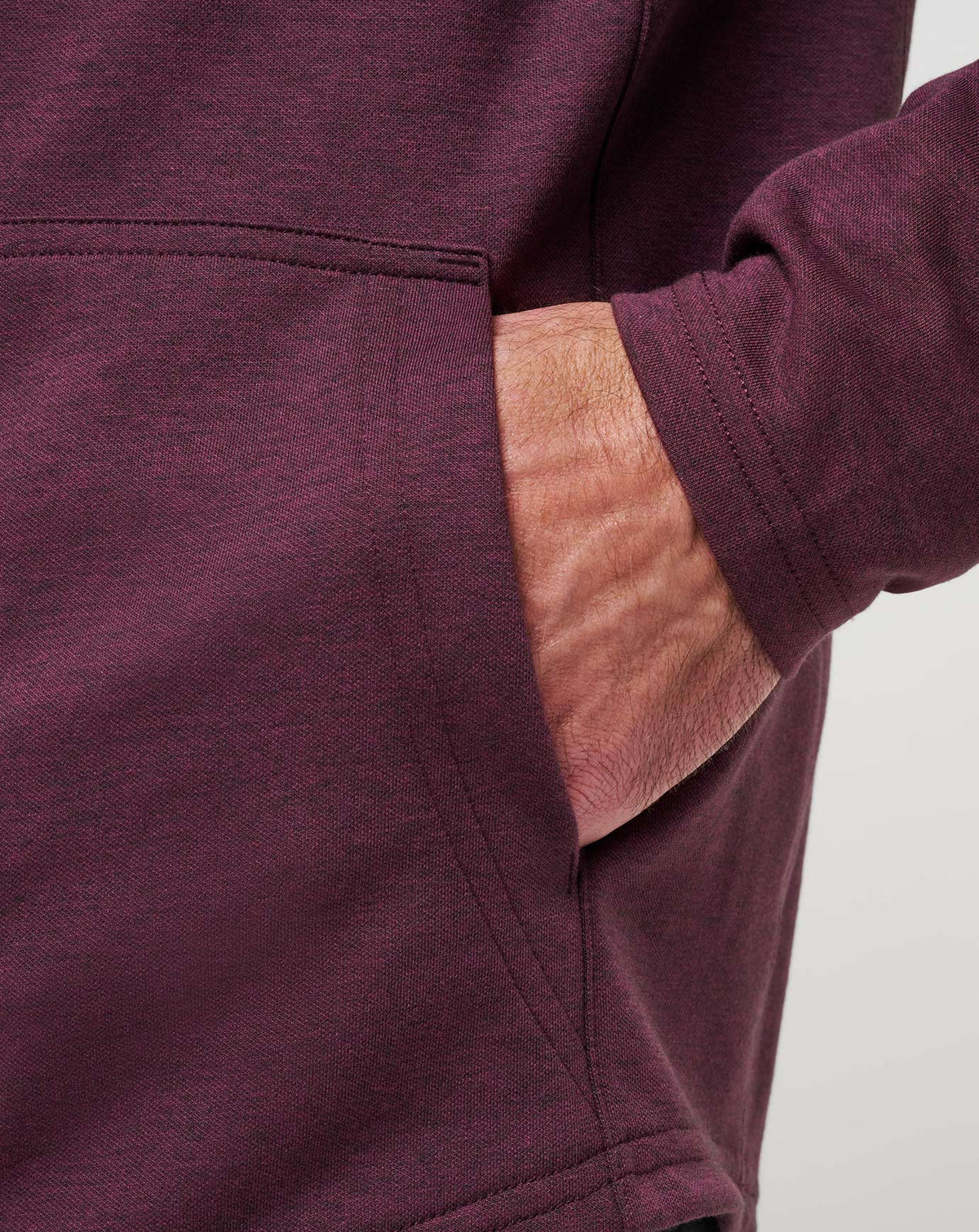 Upgraded Tech Hoodie Heather Mauve Wine | Travis Mathew Exclusive