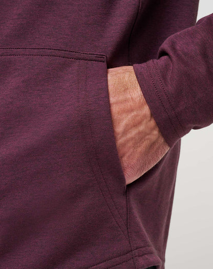 Upgraded Tech Hoodie Heather Mauve Wine | Travis Mathew Exclusive