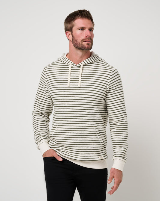 Shark Warning Hoodie Dark Olive | Travis Mathew Classic