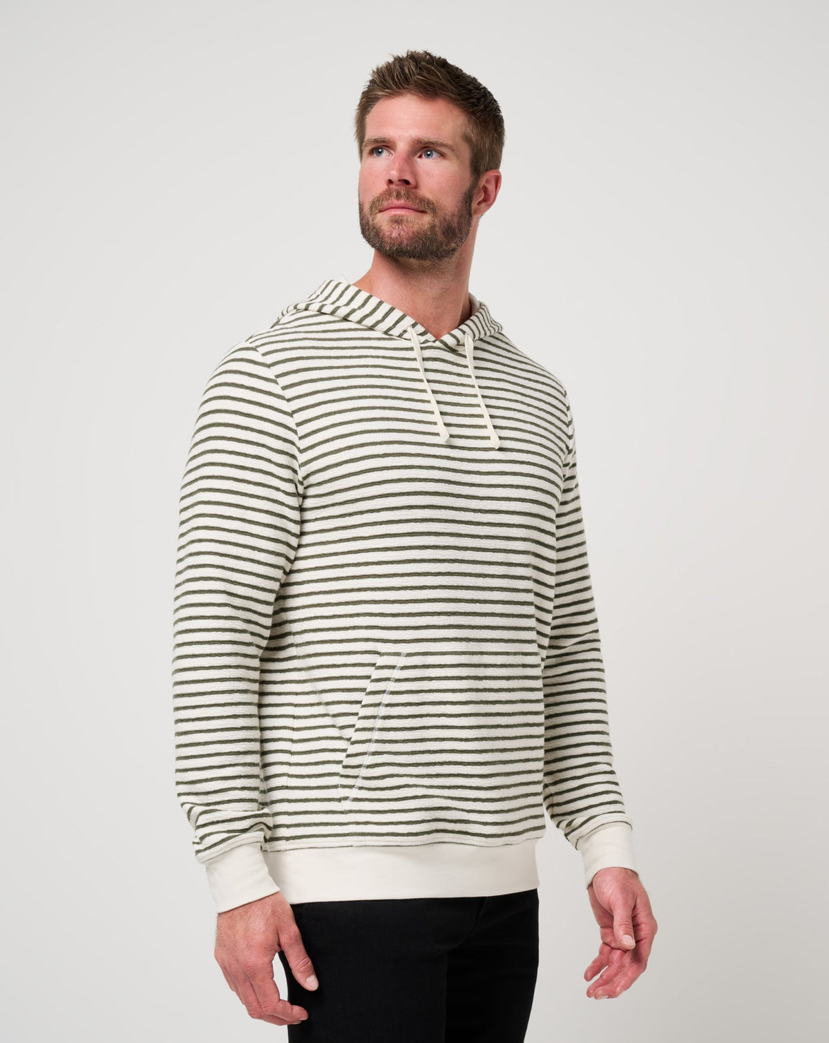 Shark Warning Hoodie Dark Olive | Travis Mathew Classic