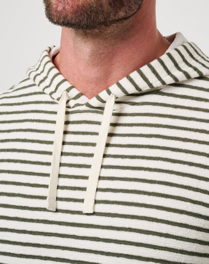 Shark Warning Hoodie Dark Olive | Travis Mathew Classic