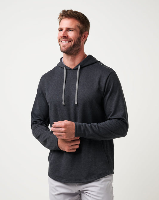 Upgraded Tech Hoodie Heather Black | Travis Mathew Recommended