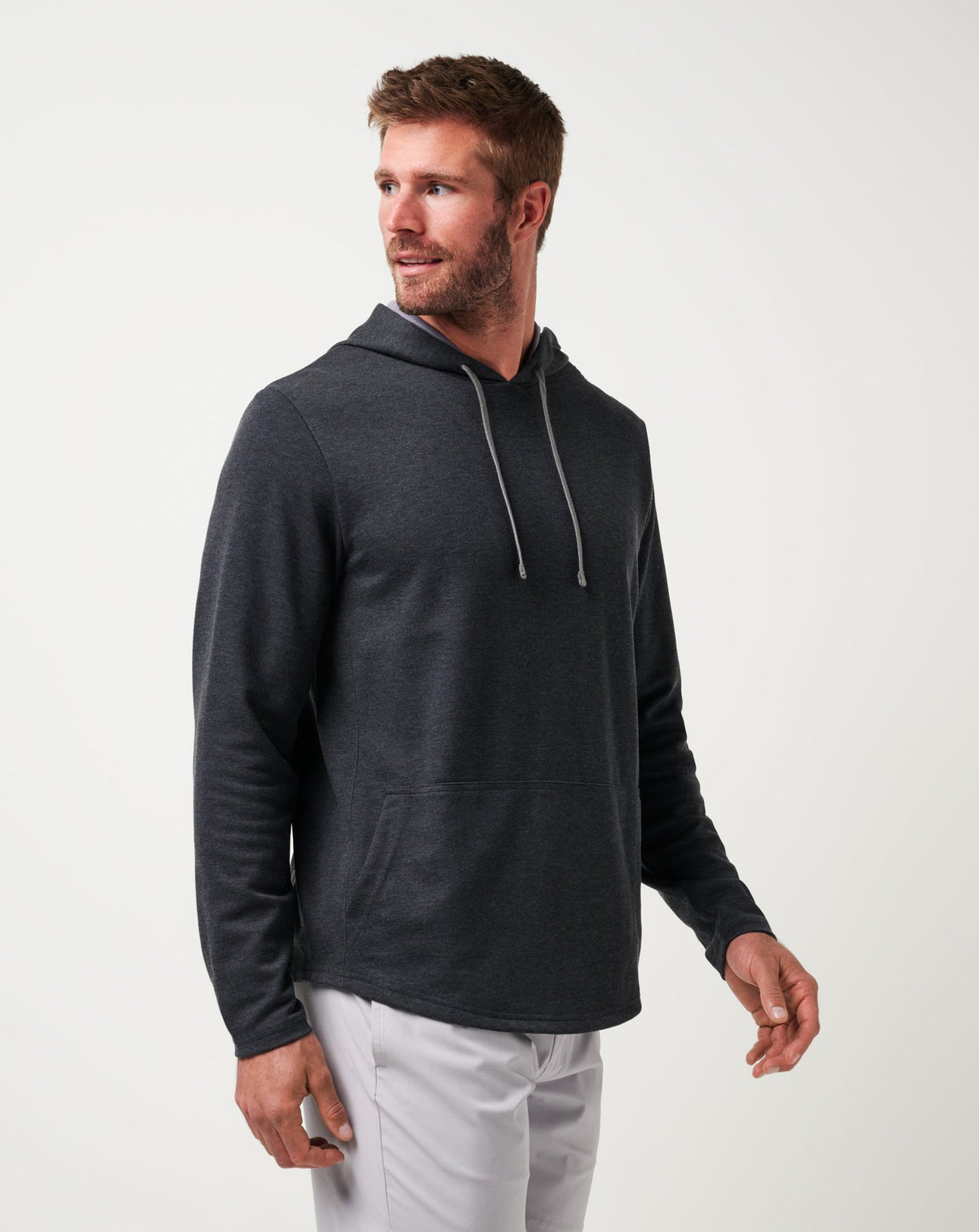 Upgraded Tech Hoodie Heather Black | Travis Mathew Recommended
