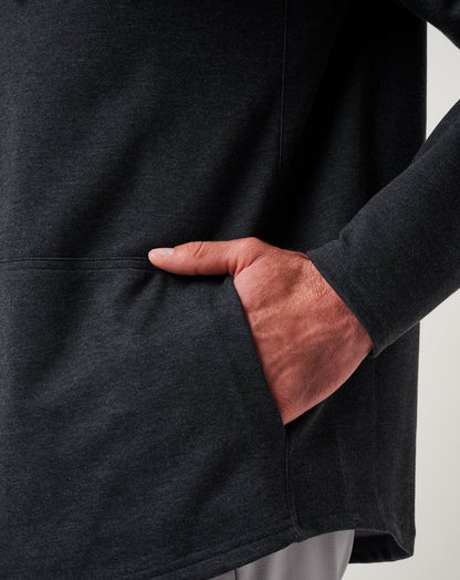 Upgraded Tech Hoodie Heather Black | Travis Mathew Recommended