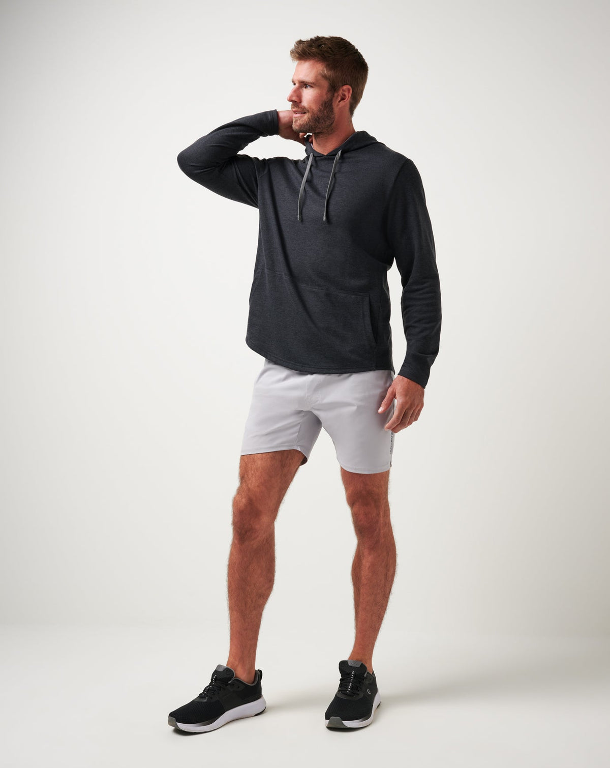Upgraded Tech Hoodie Heather Black | Travis Mathew Recommended