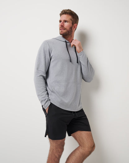 Upgraded Tech Hoodie Heather Grey | Travis Mathew Signature