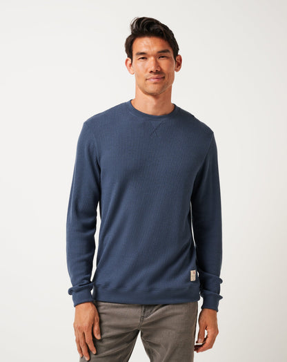 Nonrev Long Sleeve Crew Mood Indigo/Vintage Indigo | Travis Mathew Exclusive