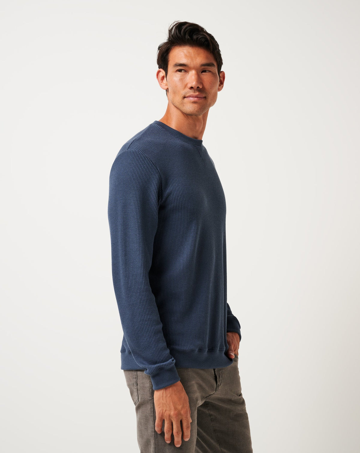 Nonrev Long Sleeve Crew Mood Indigo/Vintage Indigo | Travis Mathew Exclusive