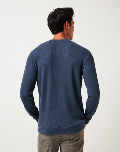 Nonrev Long Sleeve Crew Mood Indigo/Vintage Indigo | Travis Mathew Exclusive