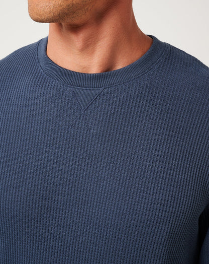 Nonrev Long Sleeve Crew Mood Indigo/Vintage Indigo | Travis Mathew Exclusive