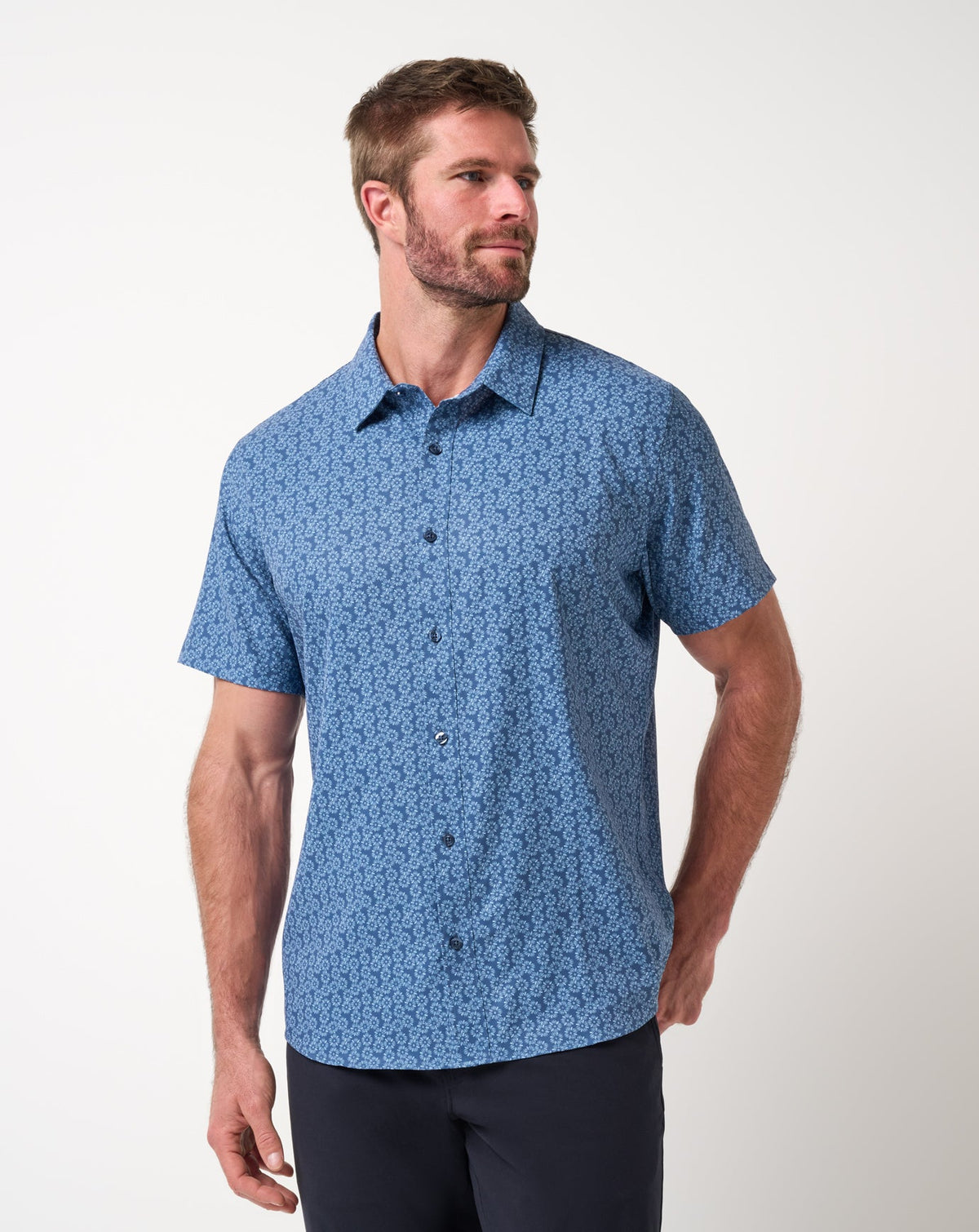 Techwoven Sunlight Button-Up Bering Sea | Travis Mathew Everyday
