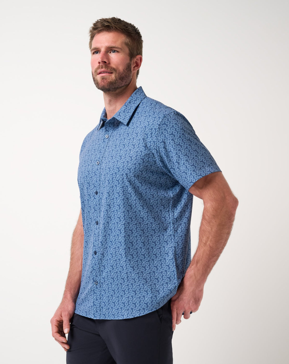 Techwoven Sunlight Button-Up Bering Sea | Travis Mathew Everyday