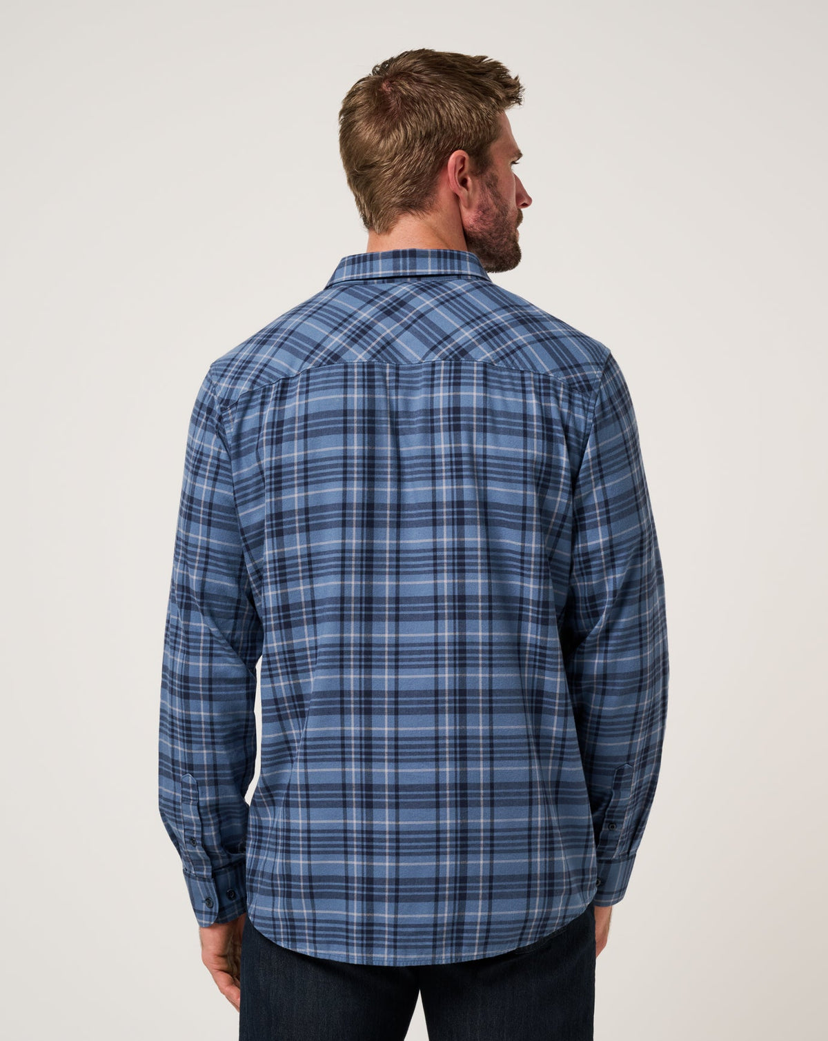 Cloud Flannel Plaid Button-Up Bering Sea/Sleet | Travis Mathew Discount