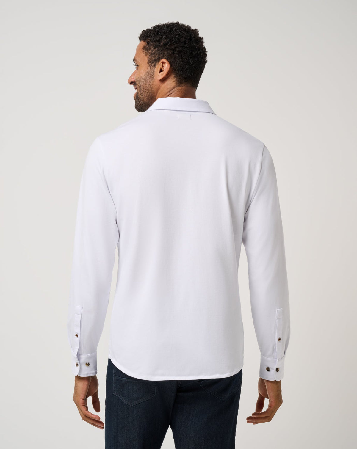 Comfortknit TM Social Club Button-Up White | Travis Mathew Top Pick