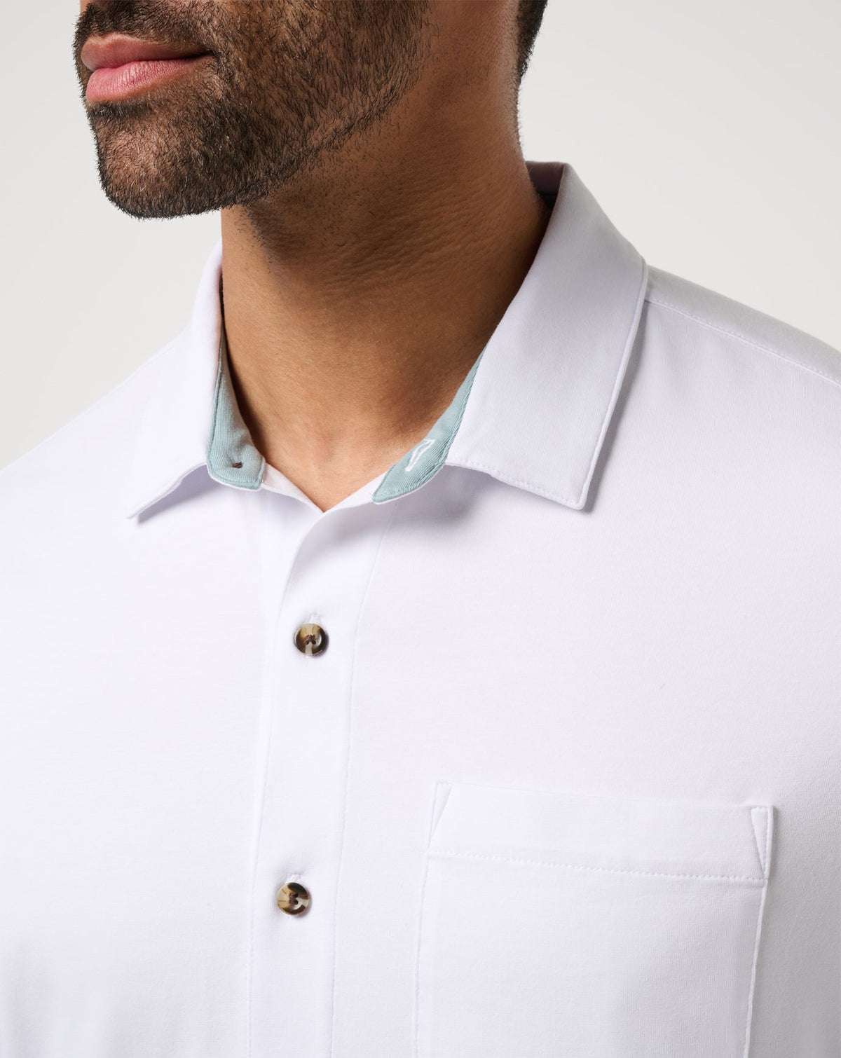 Comfortknit TM Social Club Button-Up White | Travis Mathew Top Pick