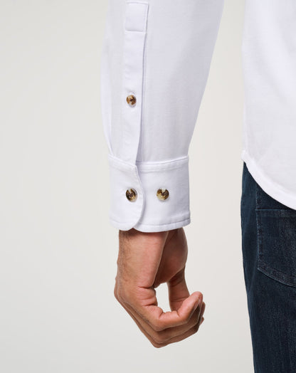 Comfortknit TM Social Club Button-Up White | Travis Mathew Top Pick
