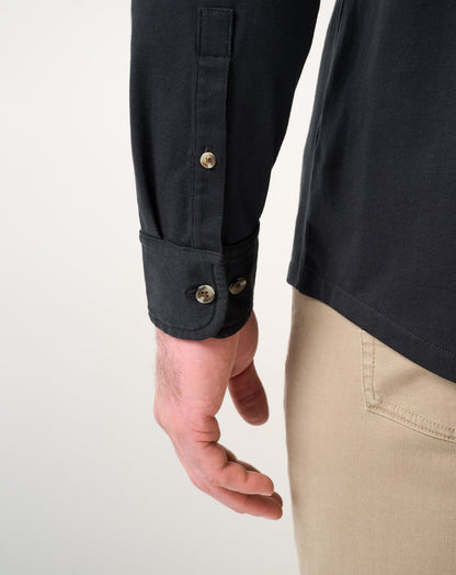 Comfortknit TM Social Club Button-Up Black | Travis Mathew Trusted