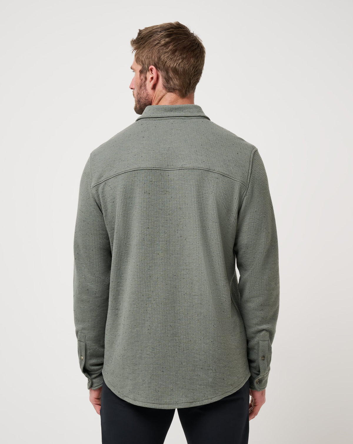 Cloud Waffle Shirt Jacket Dark Olive | Travis Mathew Trusted