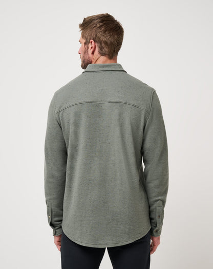 Cloud Waffle Shirt Jacket Dark Olive | Travis Mathew Trusted