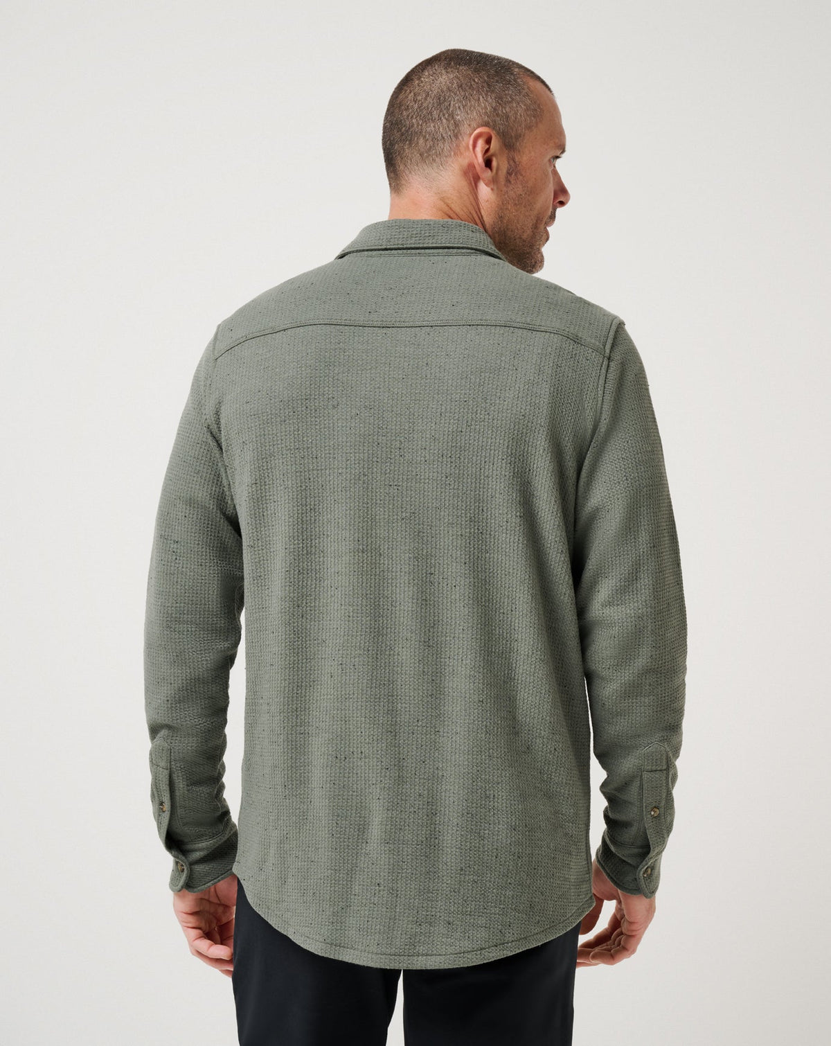 Cloud Waffle Shirt Jacket Dark Olive | Travis Mathew Trusted