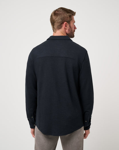 Cloud Waffle Shirt Jacket Black | Travis Mathew Exclusive