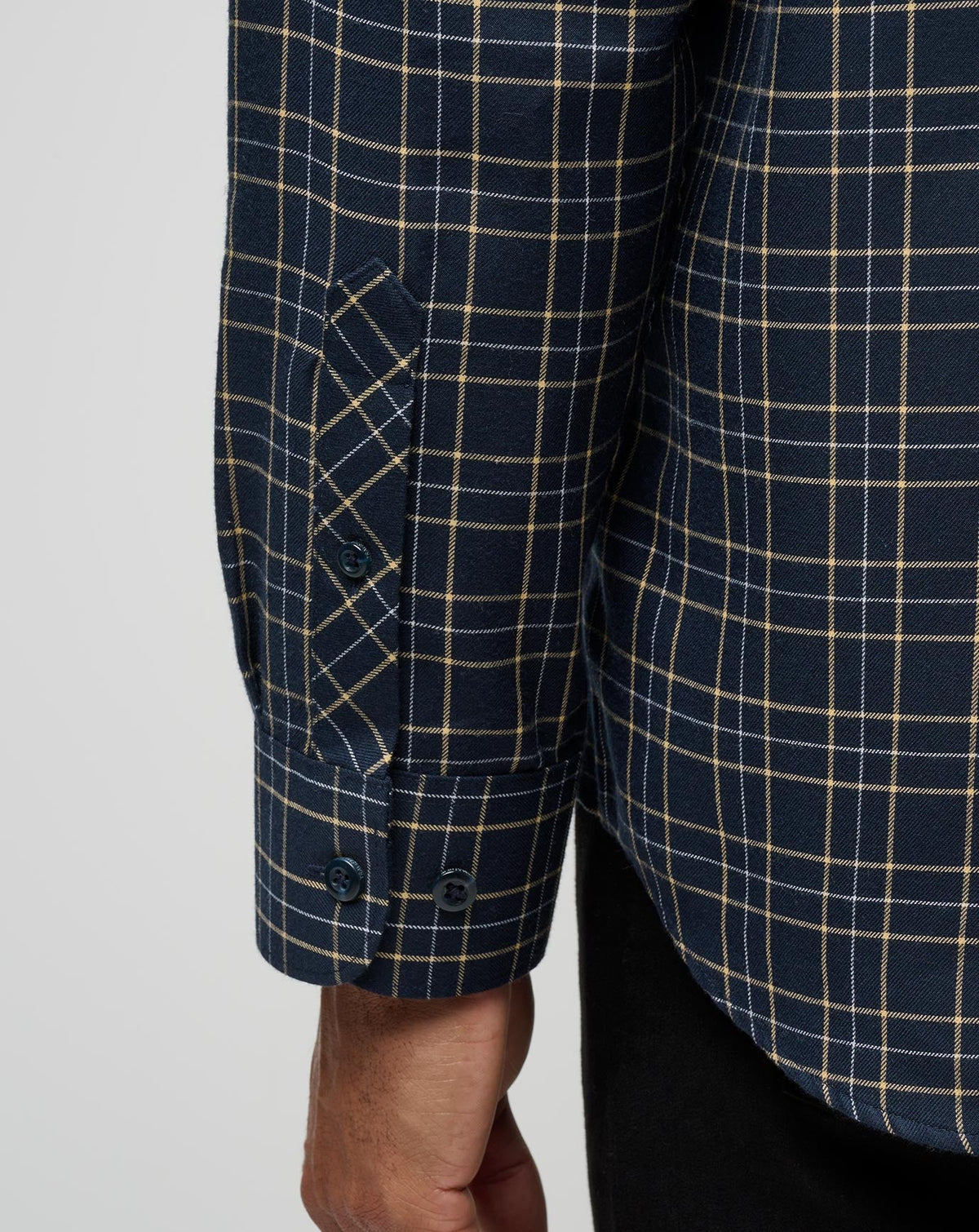 Cloud Flannel Plaid Button-Up Total Eclipse/Apricot | Travis Mathew Best Seller