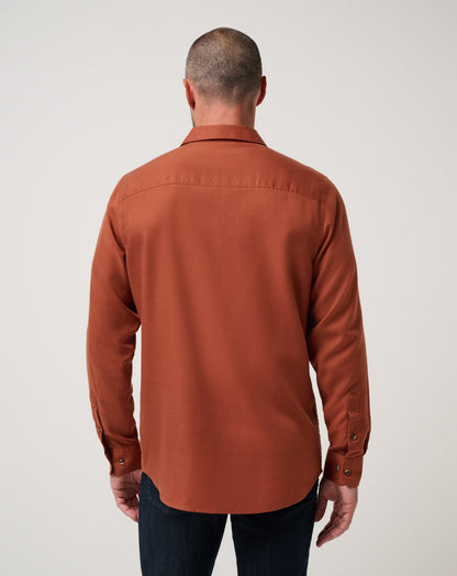 Cloud Flannel Button-Up Maple | Travis Mathew Popular