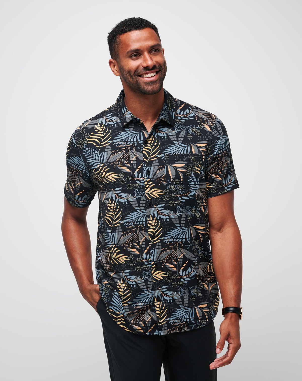 Knit Hanabata Days Button-Up Black | Travis Mathew Trending