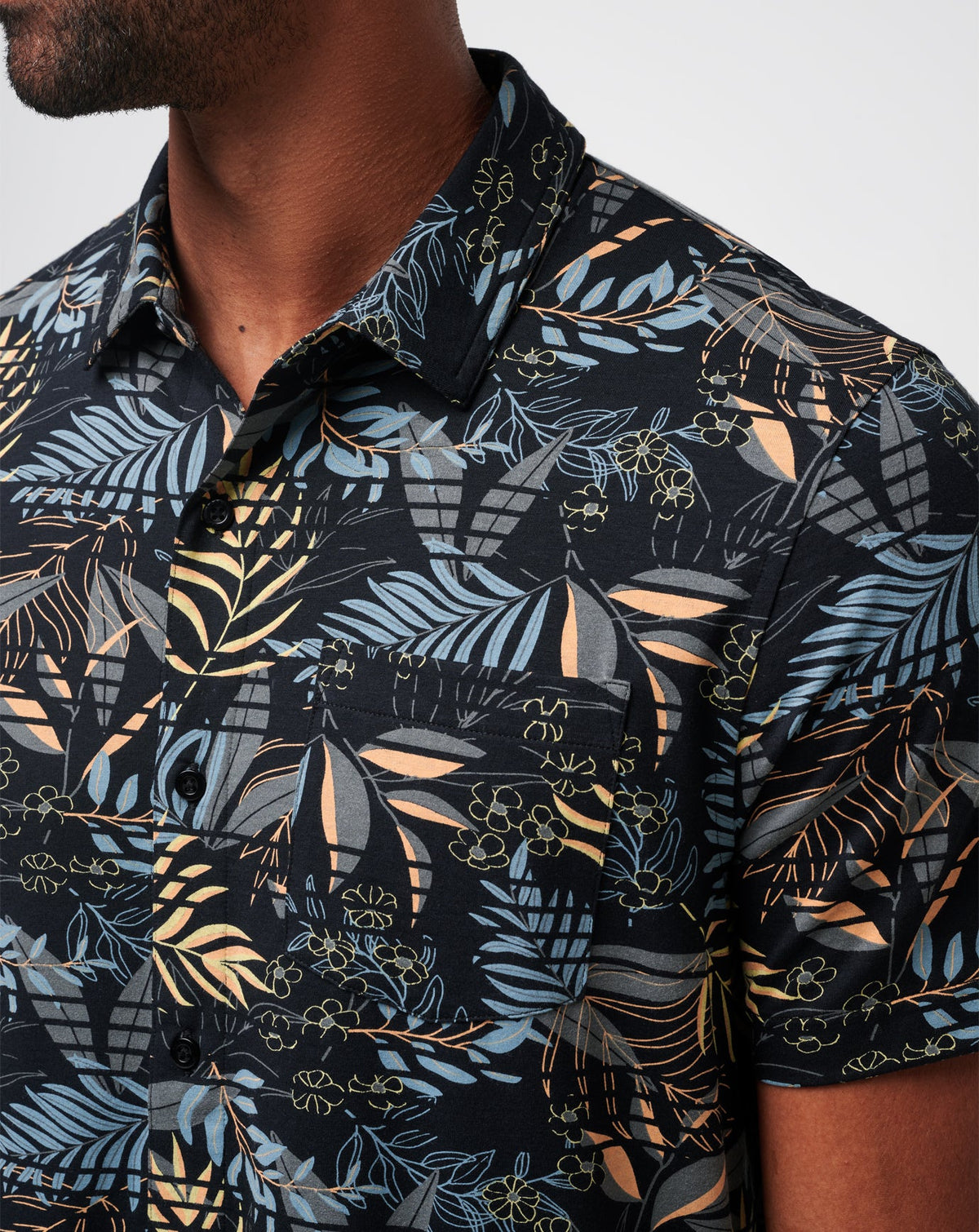 Knit Hanabata Days Button-Up Black | Travis Mathew Trending