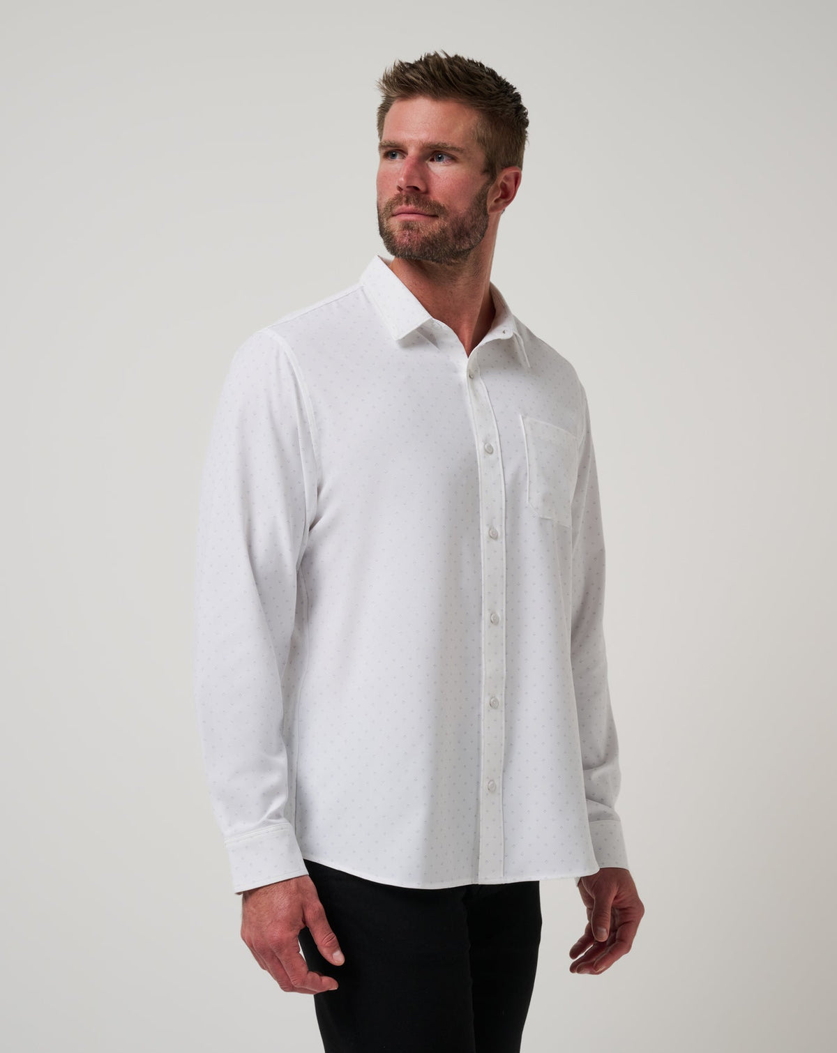 Techwoven Tidbits Button-Up White | Travis Mathew Great Value