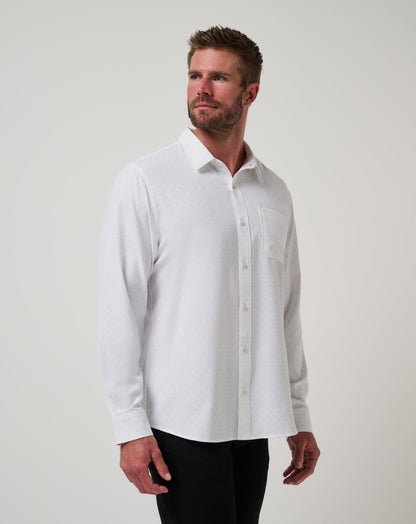 Techwoven Tidbits Button-Up White | Travis Mathew Great Value