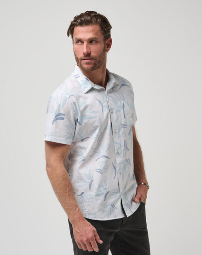 The Thick Of It Button-Up White/Quiet Harbor | Travis Mathew Hot Sale