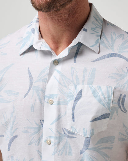 The Thick Of It Button-Up White/Quiet Harbor | Travis Mathew Hot Sale