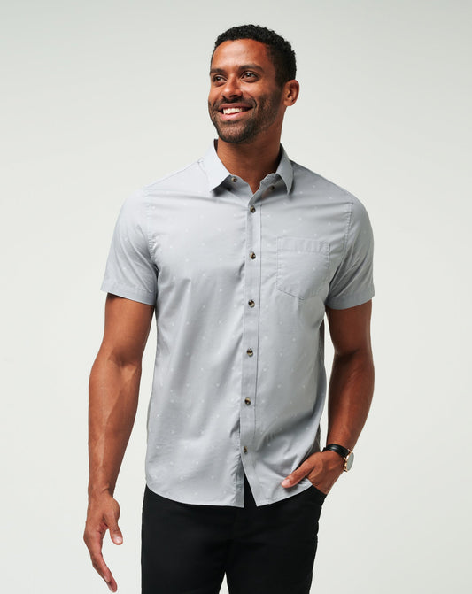 Across The Pond Button-Up Heather Sleet | Travis Mathew Sale