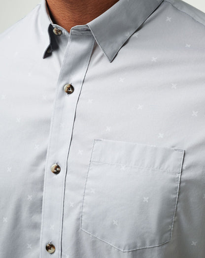 Across The Pond Button-Up Heather Sleet | Travis Mathew Sale