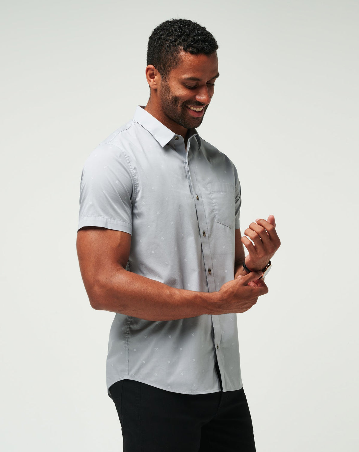 Across The Pond Button-Up Heather Sleet | Travis Mathew Sale