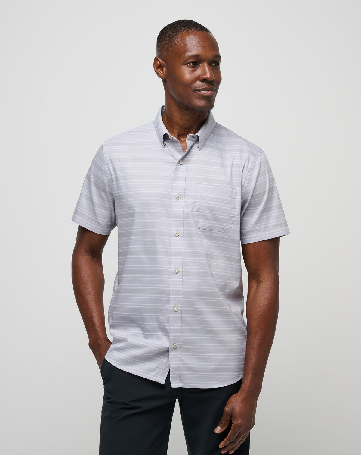 On The Table Button-Up Micro Chip | Travis Mathew Essential