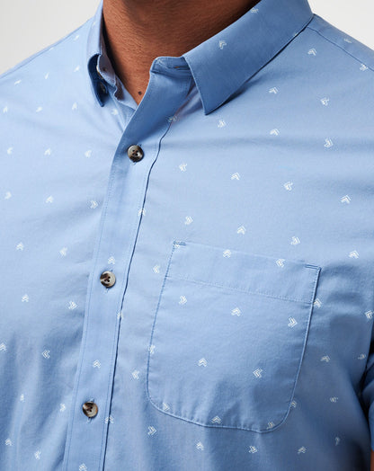 Wind It In Button-Up Heather Quiet Harbor | Travis Mathew Customer Favorite